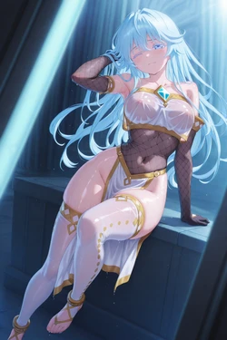 [lbsupper] Elfaria Albis Serfort (Wistoria: Wand and Sword) [AI Generated]