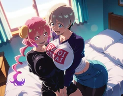 [wreckerrioter]Ilulu (Kobayashi-san Chi No Maidragon) x Uzaki Hana (Uzaki-Chan Wa Asobitai!)_01 (Patreon) [AI Generated]