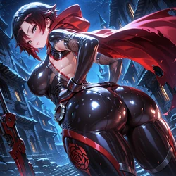 [ZBaiArt] Ruby Rose (Taimanin) - RWBY [AI Generated]