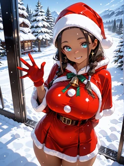 [ZBaiArt] Katara (Santa) - Avatar the Last Airbender [AI Generated]