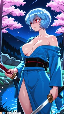 [WienerGens] Ayanami Rei under the moonlight (Neon Genesis Evangelion) [AI Generated]