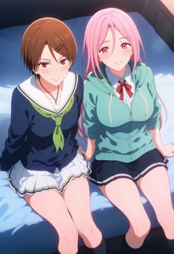 [Corudozera] 117pics (TIER S) Riko Aida x Momoi Satsuki (相田リコx桃井さつき) / Kuroko no Basket (黒子のバスケ) [AI Generated]