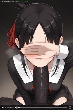 [EvilGreenRat] Kaguya Shinomiya Blacked Censor(134 images) (Patreon) [AI Generated]