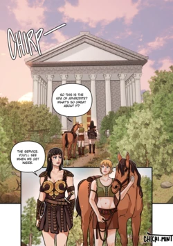 Xena and Gabrielle visit aphrodites shrine (chichi.mint) [AI Generated]
