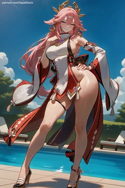 [Oppai Oasis] Yae Miko - Genshin Impact [AI Generated]
