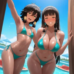 [Dreiko] Tiona x Tione Hiryute | Danmachi Wet Sex Set [AI Generated]