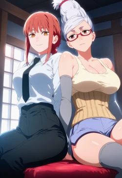 [Corudozera] [130pics] Makima x Seiko Ayase (マキマx綾瀬星子) / Chainsaw Man x Dandadan (チェンソーマンxダンダダン) [AI Generated]