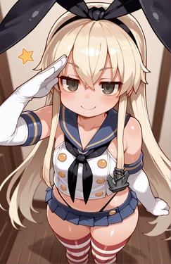 [GallyGens] Shimakaze, Secretary Duties [AI Generated]