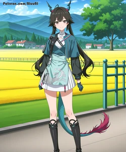 [Bluu AI] [Extra] [REQUEST] Chen Qianyu | Arknights [AI Generated]