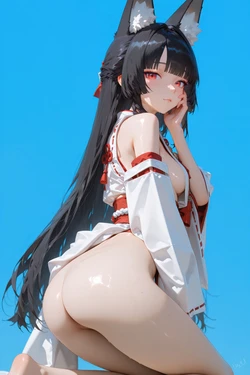 [Only4u AI Art] Miyabi revealing miko ZZZ (Patreon) [AI Generated]