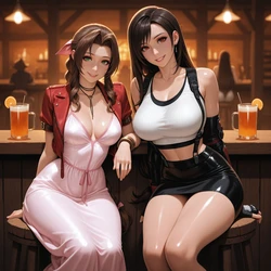 [Kage_WaifuArt] Tifa & Aerith [AI Generated]