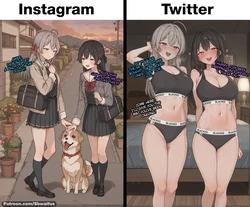 [sbwaifus] Instagram V.S. Twitter: Alya & Yuki!~ (Patreon) [AI Generated]