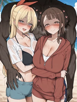 [sbwaifus] Raku loses sight of Chitoge and Onodera. (Patreon) [AI Generated]