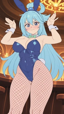 [moonwool] Aqua Bunny Suit [AI Generated]
