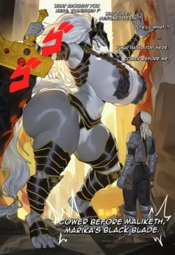 [Qoskindred] Maliketh x Small brat COMIC [AI Generated]