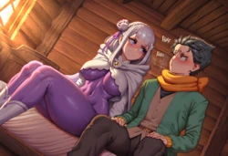 [Renzen] Emilia x Subaru - 140 images (Patreon) [AI Generated]