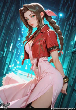 NaughtyPuff - Aerith Gainsborough - Blooming Desire (Patreon) (AI Generated)