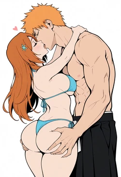 [Ryu Art] Orihime & Rukia & Ichigo (NSFW) (Patreon) [AI Generated]