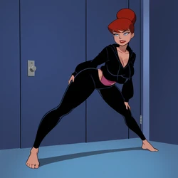 Freemale - Barbara Gordon in GYM (AI Generated) SunsetRiders7 Style