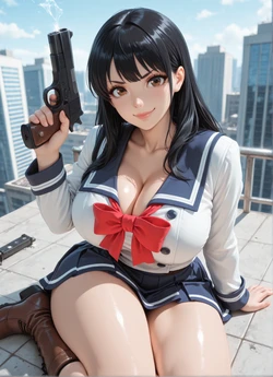 Yuri Honjo, High Rise Invasion, by Azanne [AI GENERATED]