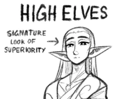 [various] High Elves, Wood Elves & Dark Elves (OCs by JonathanPT)