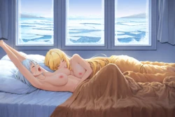 Azur Lane yuri fluffsex (..and some futa impreg fluff) [AI generated]