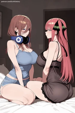 [Ecchi Gallery] Miku Nakano x Nino Nakano - The Quintessential Quintuplets [AI Generated]