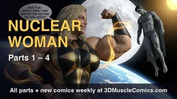 [3DMuscleComics] Nuclear Woman Parts 1-4 [AI Generated]