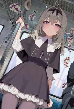 [Chisato] 痴漢電車、森亜るるか [AI Generated]
