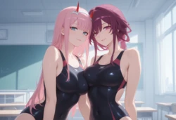 [NP1Ai] Commission | Kafka x ZeroTwo [AI Generated]