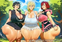 [Authentic Crow] Kairi, Xion & Namine x Futa Aqua - Preview [AI Generated]
