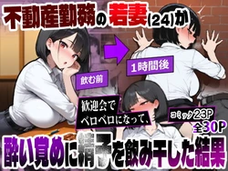 [エロマンガールズ] 不動産勤務の若妻（24）が歓迎会でベロベロになって、酔い覚めに精子を飲み干した結果 (オリジナル) [AI Generated]