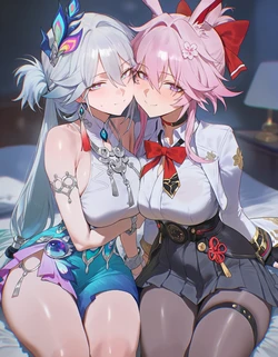 [Oishi Okaze] Star rail - Evanescia&Yao guang (112p) (Patreon) [AI Generated]
