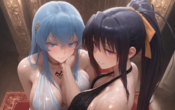 [Dreiko] Esdeath x Akeno | Crossovers Wet Sex Set [AI Generated]
