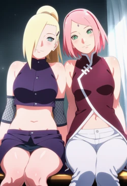[Corudozera] [150pics] Ino Yamanaka x Sakura Haruno (山中いのx春野サクラ) / Boruto: Naruto Next Generations [AI Generated]