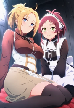 [Corudozera] [130pics] Zenith Greyrat x Aisha Greyrat (ゼニス・グレイラットxアイシャ・グレイラット) / Mushoku Tensei: Jobless Reincarnation (無職転生 ～異世界行ったら本気だす～) [AI Generated]