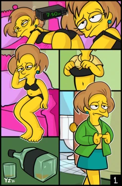 [yellowzonemx] Edna Krabappel Omorashi (COMMISSION) (The Simpsons)