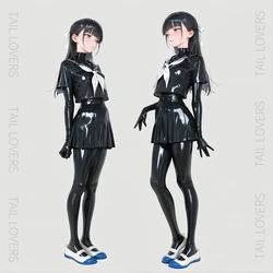 ［TAIL-LOVERS ］ラバースーツを着た護謨学院生徒の放課後｜Latex Student [AI Generated]