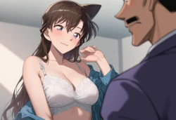[Lumi] Ran Mouri x Kogoro Mouri [AI Generated]