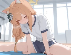 [Kumonogatari] Exercise with Mari (Blue Archive) [AI Generated]