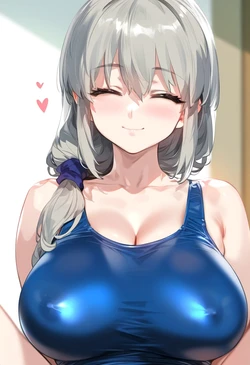 [Chocopizza] Uzaki Tsuki (School Swimsuit) - Uzaki Chan Wants To Hang Out [AI Generated]