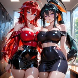 [ZBaiArt] Rias Gremory x Akeno Himejima - Highschool DxD [AI Generated]