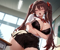 soitu Hu Tao (Schoolgirl) Genshin Impact [AI Generated]