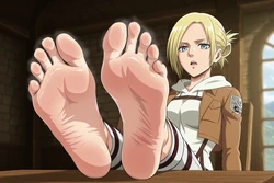 [Valytria] A private moment with Annie's sexy feet (SNK)🔥 (Patreon) [AI Generated]