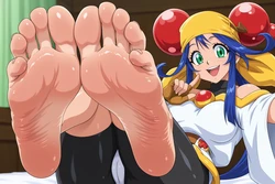 [Valytria] Playing with Lime's big soles (Saber Marionette J) [AI Generated]