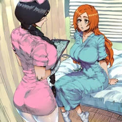 [Gudio-gudio] Orihime visits Unohana. (Patreon) [AI Generated]