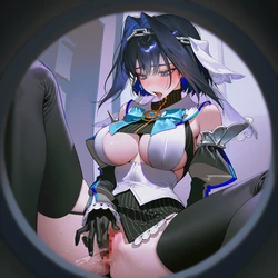 [AI Generated] オーロ・クロニーがニーしてるの覗きたい