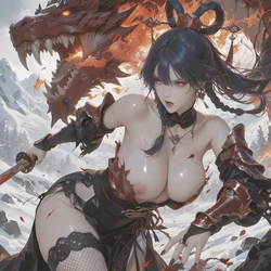 【异种奸】冷酷女将军败北，遭各种怪物轮流玩弄，机器调教，最终沉沦【C类画风】（26-07-02） [AI Generated]