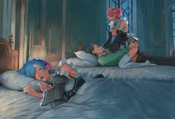 [Sticky] (38p) Re:zero Subaru x Ram whilst Rem sleeps (Patreon) [AI Generated]