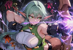 [Mathjob] [Request] High Elf Archer x Goblins 妖精弓手 x ゴブリン (260p) - Goblin Slayer! (Patreon) [AI Generated]